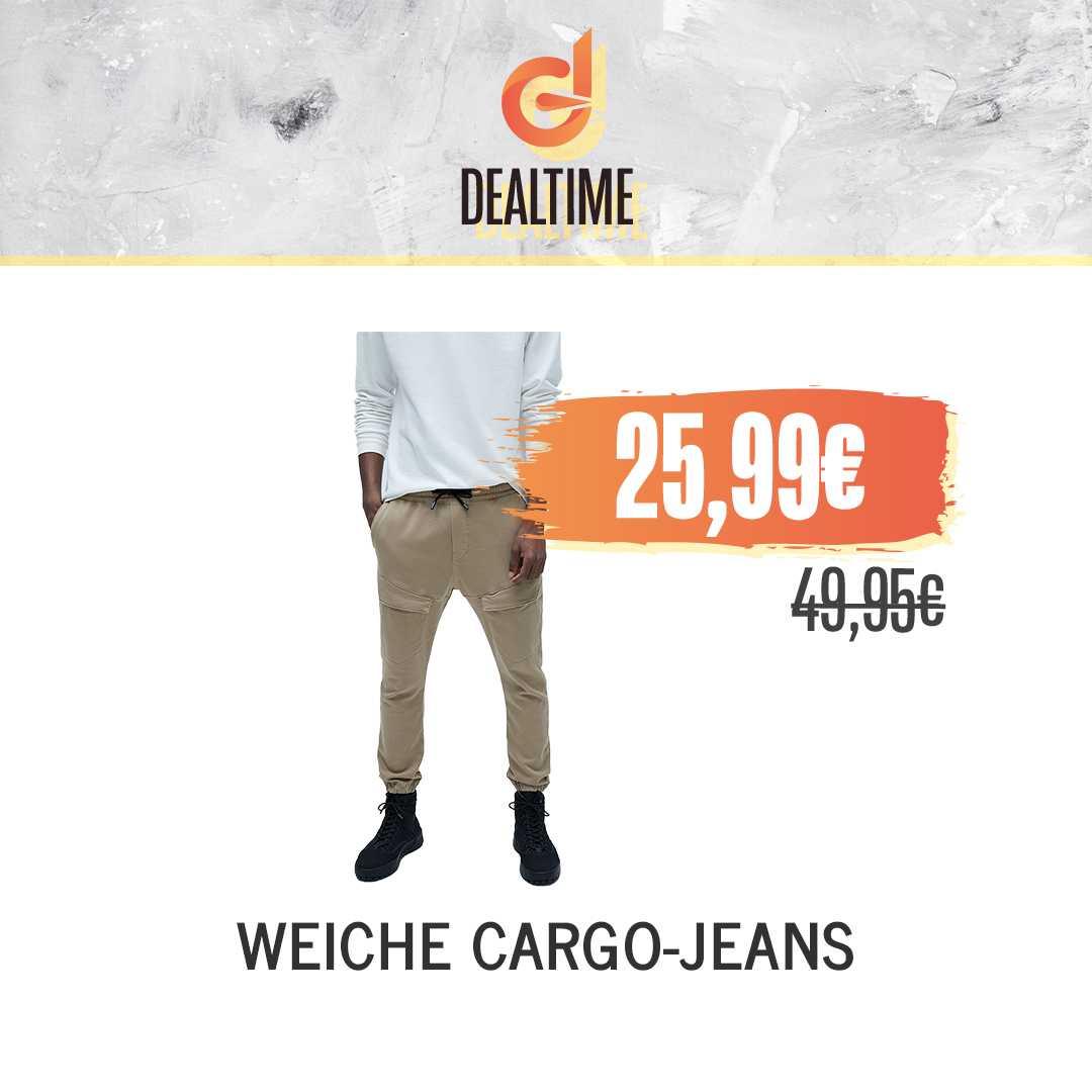 Weiche Cargo-Jeans