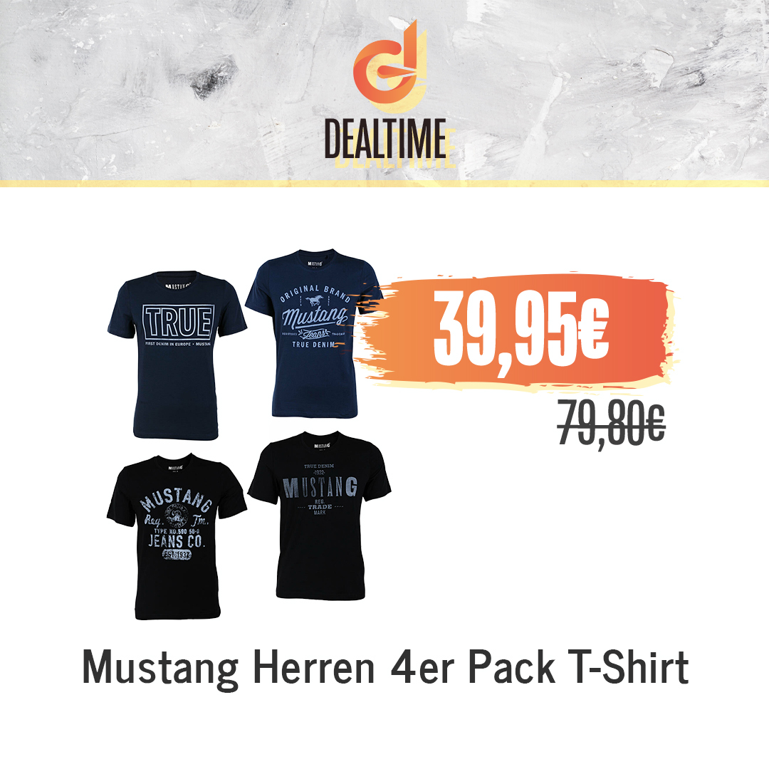 Mustang Herren 4er Pack T-Shirt