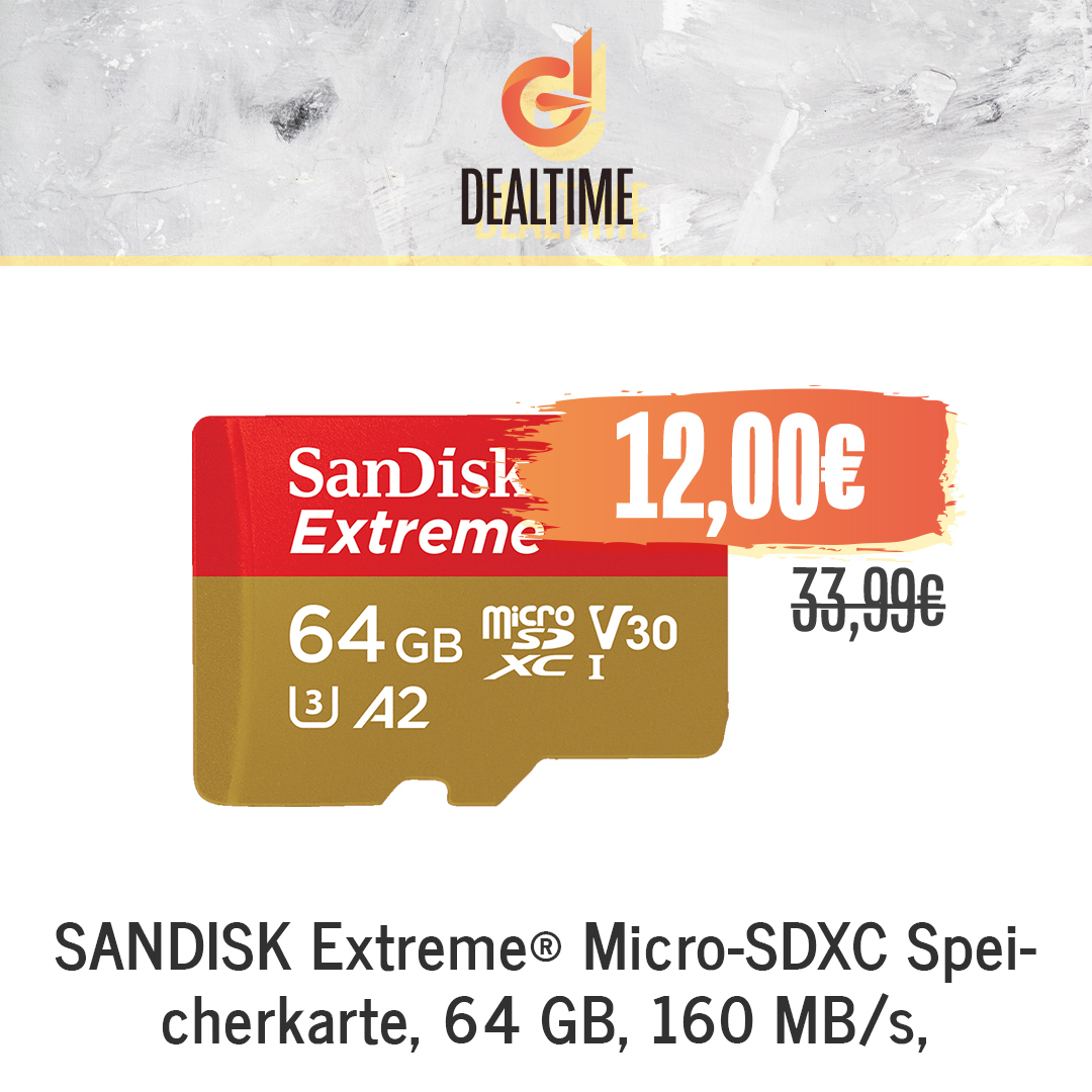 SANDISK Extreme® Micro 64 GB, 160 MB/s